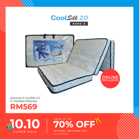 Generasi X CoolSilk 2.0 4" Foldable Mattress